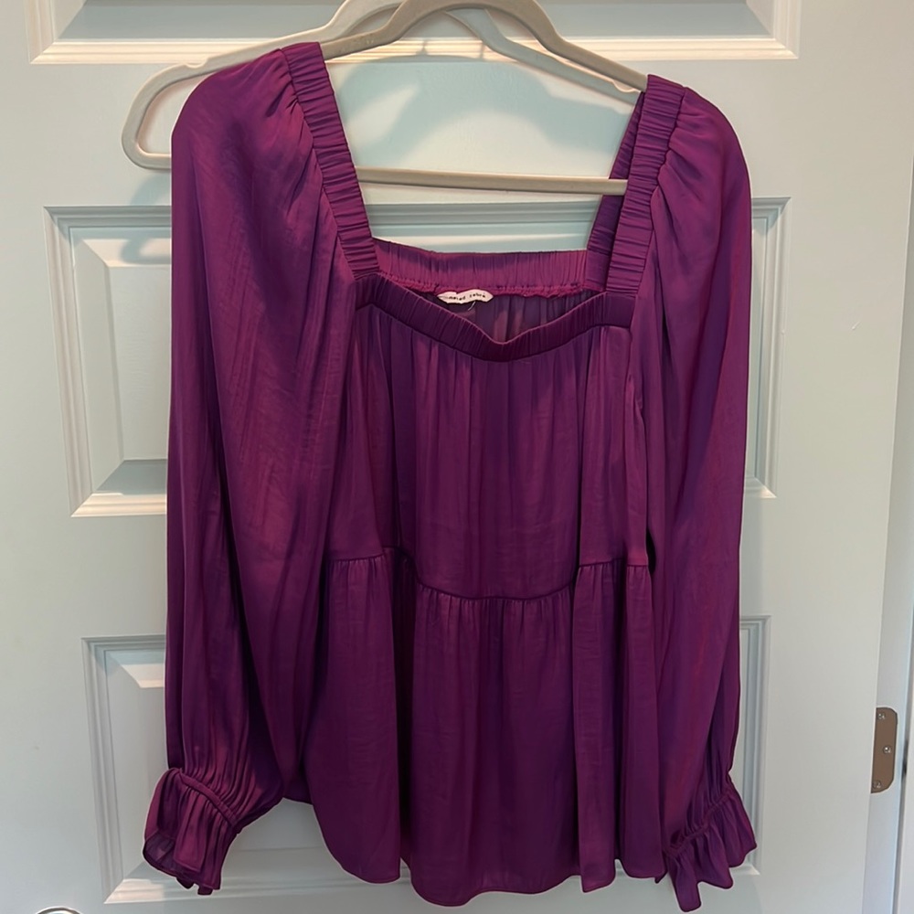 Purple silk blouse